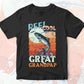 Reel Cool Great Grandpap Fishing Father's Day Editable Vector T-shirt Design in Ai Svg Files