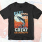Reel Cool Great Grandpappy Fishing Father's Day Editable Vector T-shirt Design in Ai Svg Files