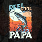 Reel Cool Papa Fishing Father's Day Editable Vector T-shirt Design in Ai Svg Files