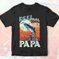 Reel Cool Papa Fishing Father's Day Editable Vector T-shirt Design in Ai Svg Files