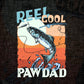 Reel Cool Pawdad Fishing Father's Day Editable Vector T-shirt Design in Ai Svg Files