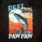 Reel Cool Pawpaw Fishing Father's Day Editable Vector T-shirt Design in Ai Svg Files