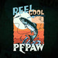Reel Cool Pepaw Fishing Father's Day Editable Vector T-shirt Design in Ai Svg Files