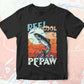 Reel Cool Pepaw Fishing Father's Day Editable Vector T-shirt Design in Ai Svg Files