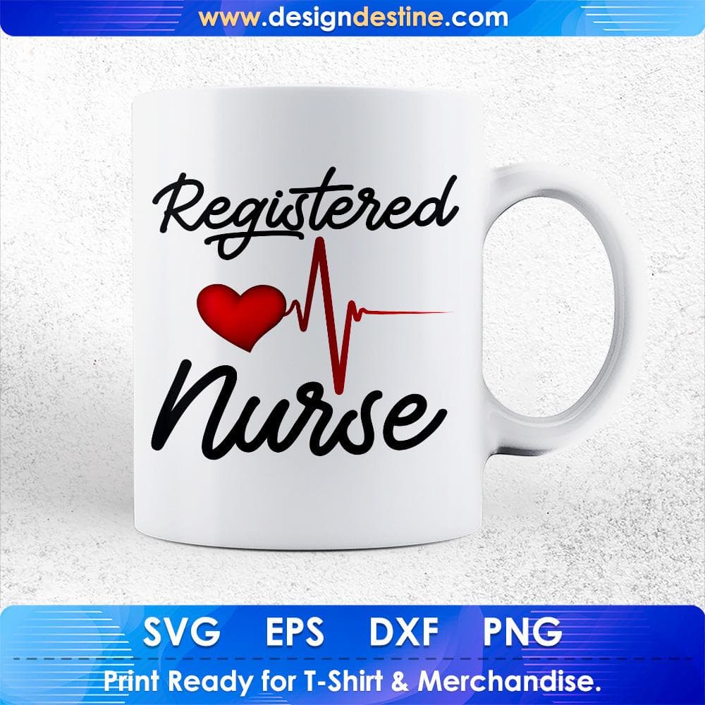 Registered Nurse RN T shirt Design Svg Cutting Printable Files