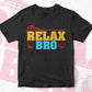 Relax Bro Lacrosse Editable Vector T-shirt Design in Ai Svg Png Files