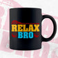 Relax Bro Lacrosse Editable Vector T-shirt Design in Ai Svg Png Files