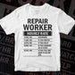 Repair Worker Hourly Rate Editable Vector T-shirt Design in Ai Svg Files