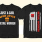 Retail Worker 25 Editable T-shirt Designs Bundle