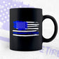Retired Police Officer Thin Blue Line Flag Retirement Gift for 4th of July Editable Vector T shirt Design in Ai Png Svg Files.