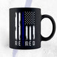 Retired Police Officer Thin Blue Line USA Flag Retirement Editable Vector T shirt Design in Ai Png Svg Files.