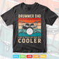 Retro vintage Drummer Dad Music Lover Father's Day Svg Cut Files.