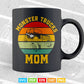 Retro Vintage Monster Truck Mom Svg T shirt Design.