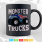 Retro Vintage Off Road Monster Truck Svg T shirt Design.