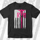Rn Registered Nurse Caduceus On American Flag Editable T shirt Design In Ai Svg Files