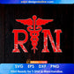 Rn Registered Nurse Cool Tie Dry For Nurses Editable T shirt Design In Ai Svg Files
