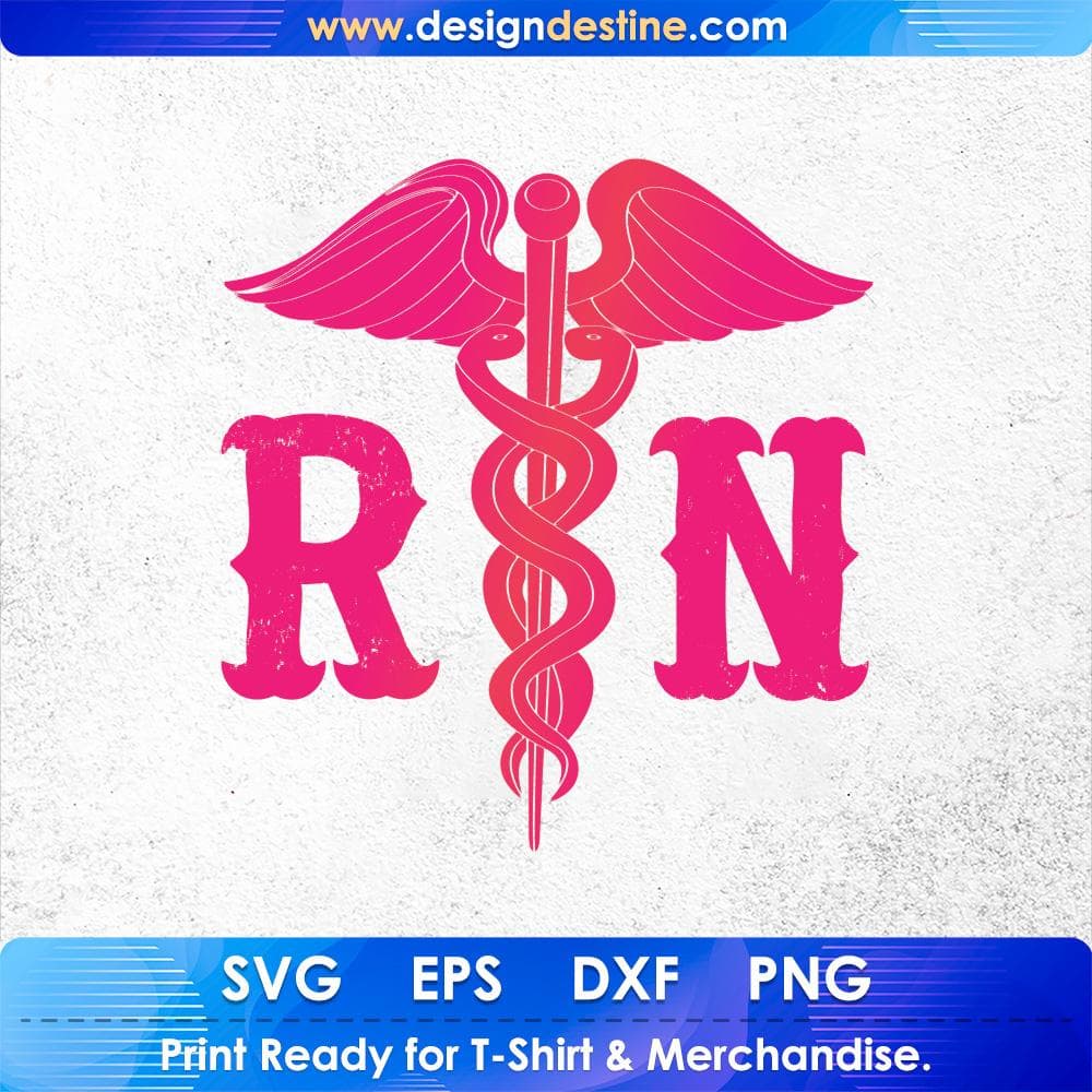 RN Registered Nurse T shirt Design Svg Cutting Printable Files