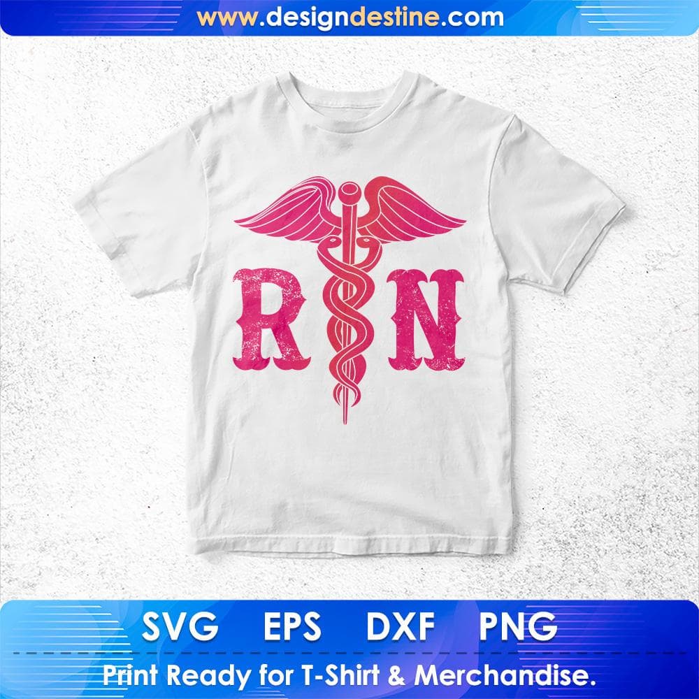RN Registered Nurse T shirt Design Svg Cutting Printable Files