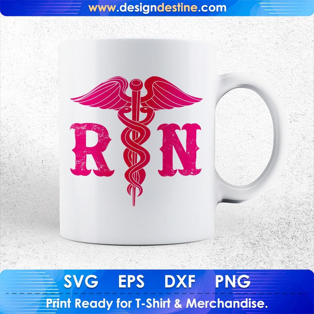 RN Registered Nurse T shirt Design Svg Cutting Printable Files