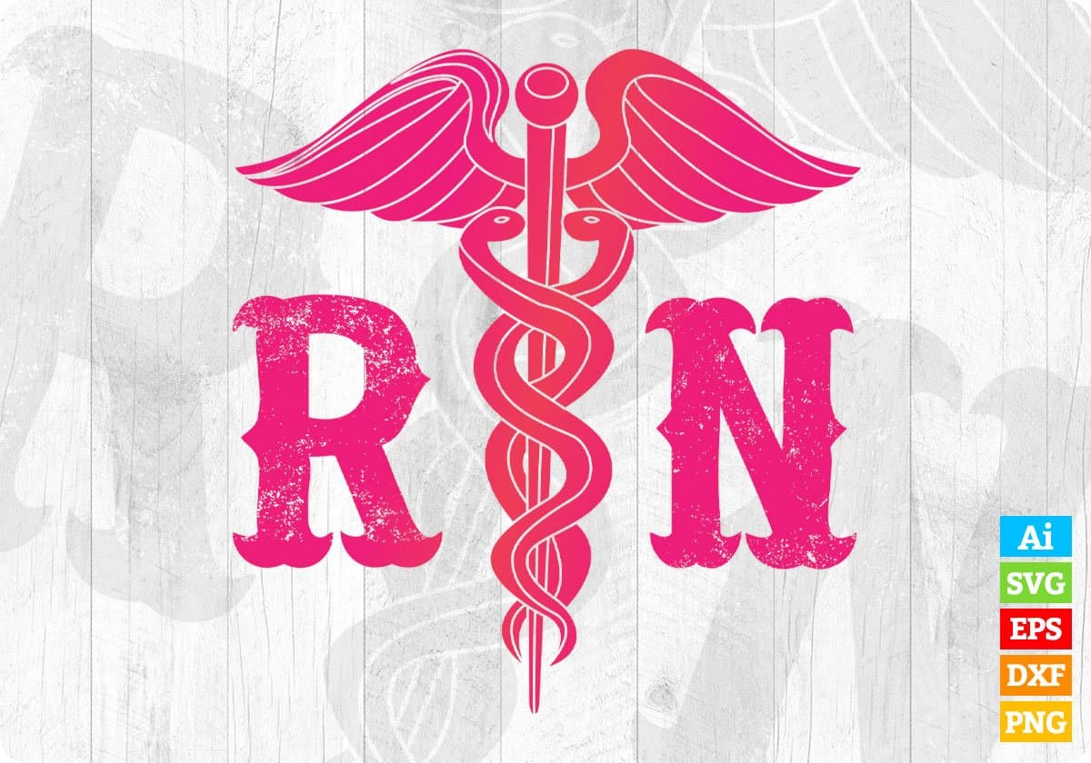 RN Registered Nurse T shirt Design Svg Cutting Printable Files