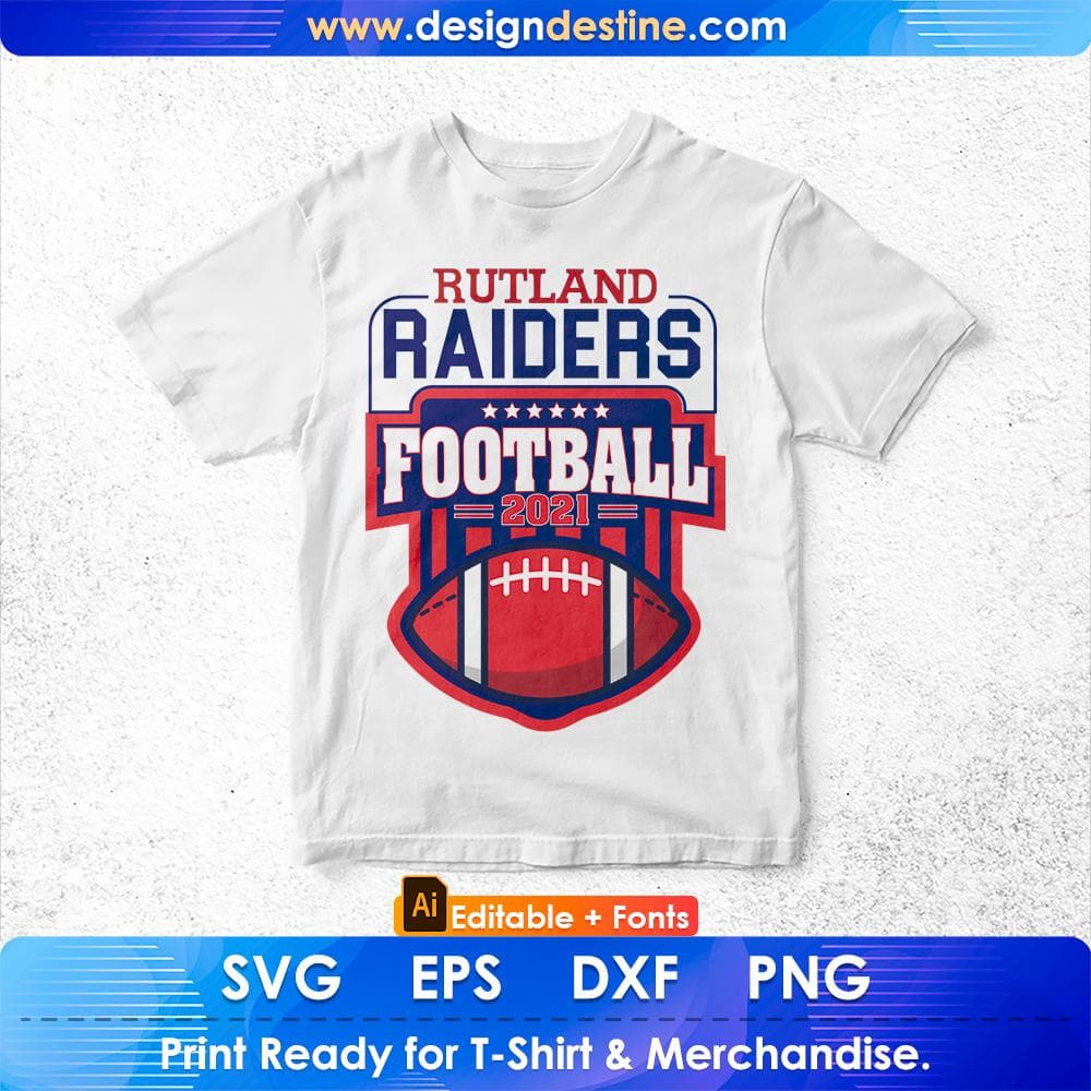 Rutland Raiders Football 2021 American Football T shirt Design Svg