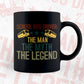 School Bus Driver The Man The Myth The Legend Editable Vector T-shirt Design in Ai Svg Files