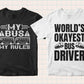 School Buss Driver 50 Editable T-shirt Designs Bundle Part 1
