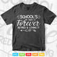 School’s Out Forever Retired and Loving it Teacher Vector T shirt Design Png Svg Cut Files