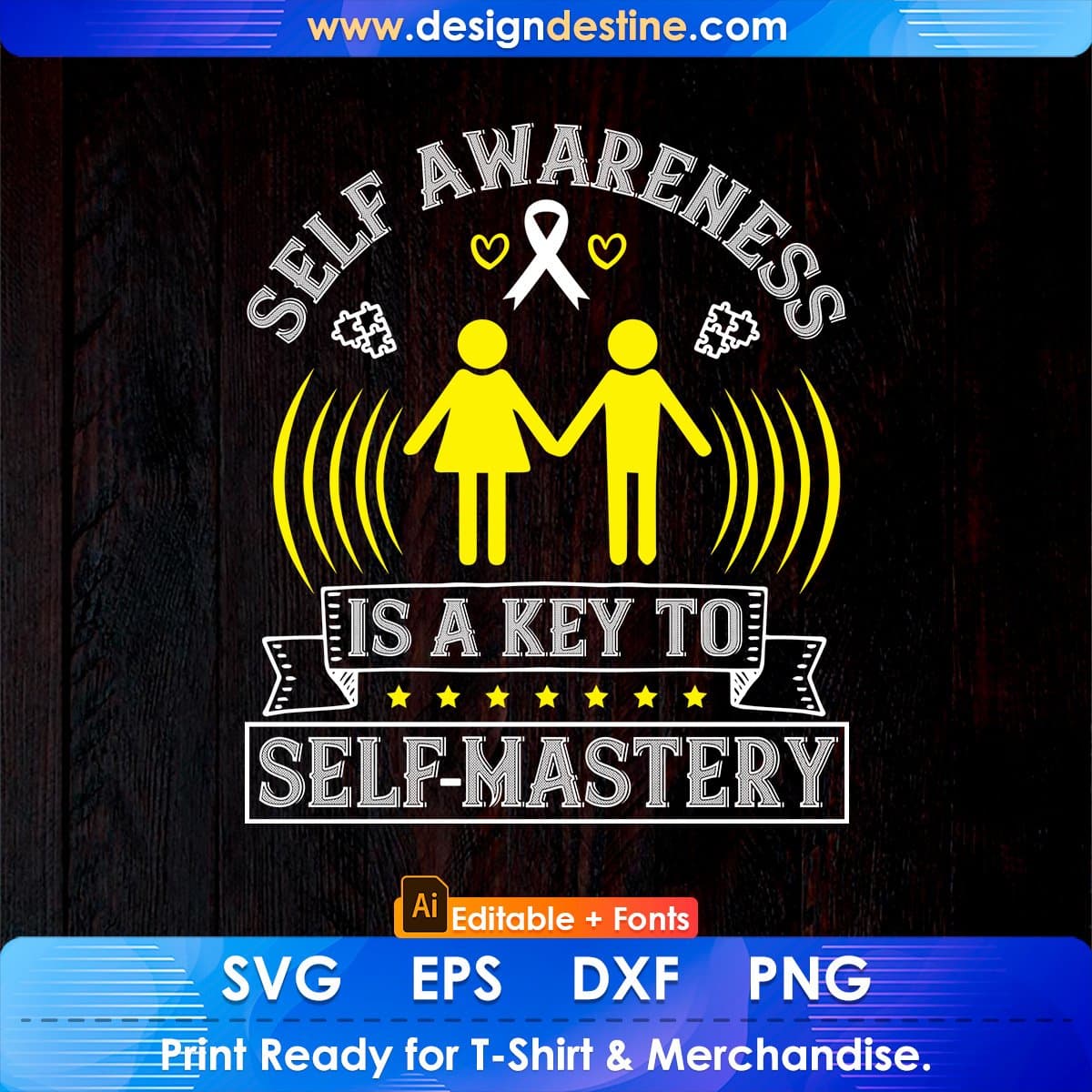 Self Awareness Is A Key To Self Mastery Editable T shirt Design In Ai Svg Printable Files