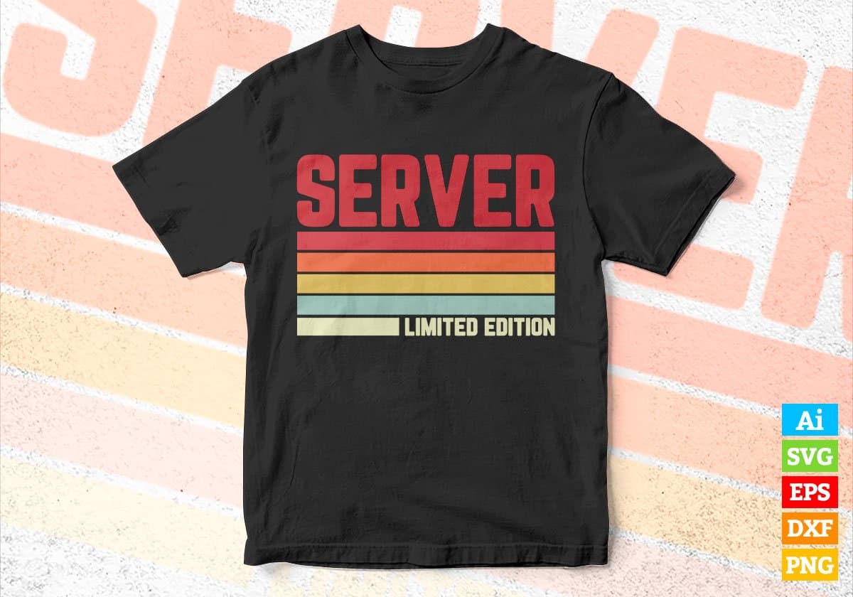 Server Limited Edition Editable Vector T-shirt Designs Png Svg Files