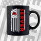 Server USA Flag Proud Professions Gift Editable Vector T-shirt Design in Ai Svg Files
