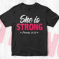 She is Strong Proverbs 31:25 Girls Power Editable Vector T-shirt Design in Ai Svg Png Files