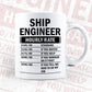 Ship Engineer Hourly Rate Editable Vector T-shirt Design in Ai Svg Files