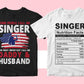 Singer 25 Editable T-shirt Designs Bundle
