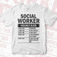 Social Worker Hourly Rate Editable Vector T-shirt Design in Ai Svg Files