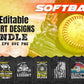 Softball 50 Editable T-shirt Designs Bundle Part 1