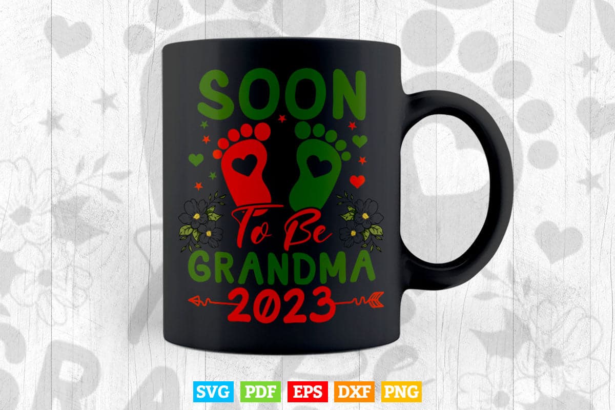 Soon To be grandma 2023 Sunflower Grandma Svg Png Cut Files.