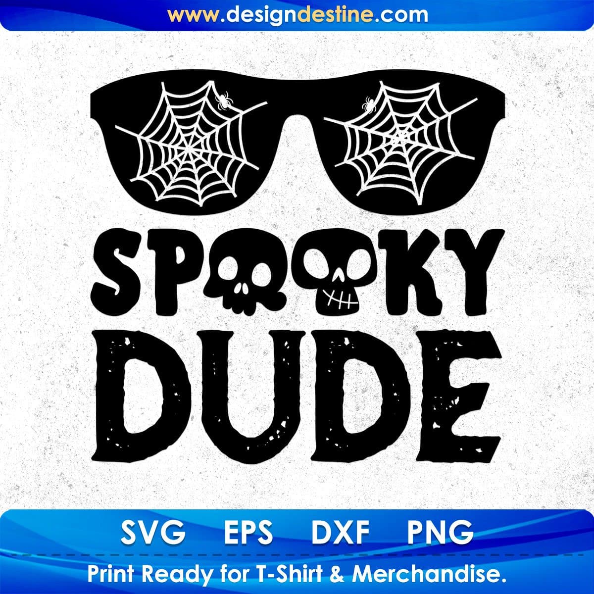 Spooky Dude Ghost Spider Halloween T shirt Design In Png Svg Cutting Printable Files