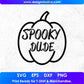 Spooky Dude Halloween T shirt Design In Svg Png Cutting Printable Files