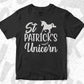 St Patrick’s Unicorn T shirt Design In Svg Png Cutting Printable Files