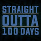 Straight Outta 100 Days School Editable Vector T-shirt Design in Ai Svg Files