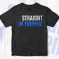 Straight Trippin' Digital Travel Editable Vector T-shirt Design in Ai Svg Png Files