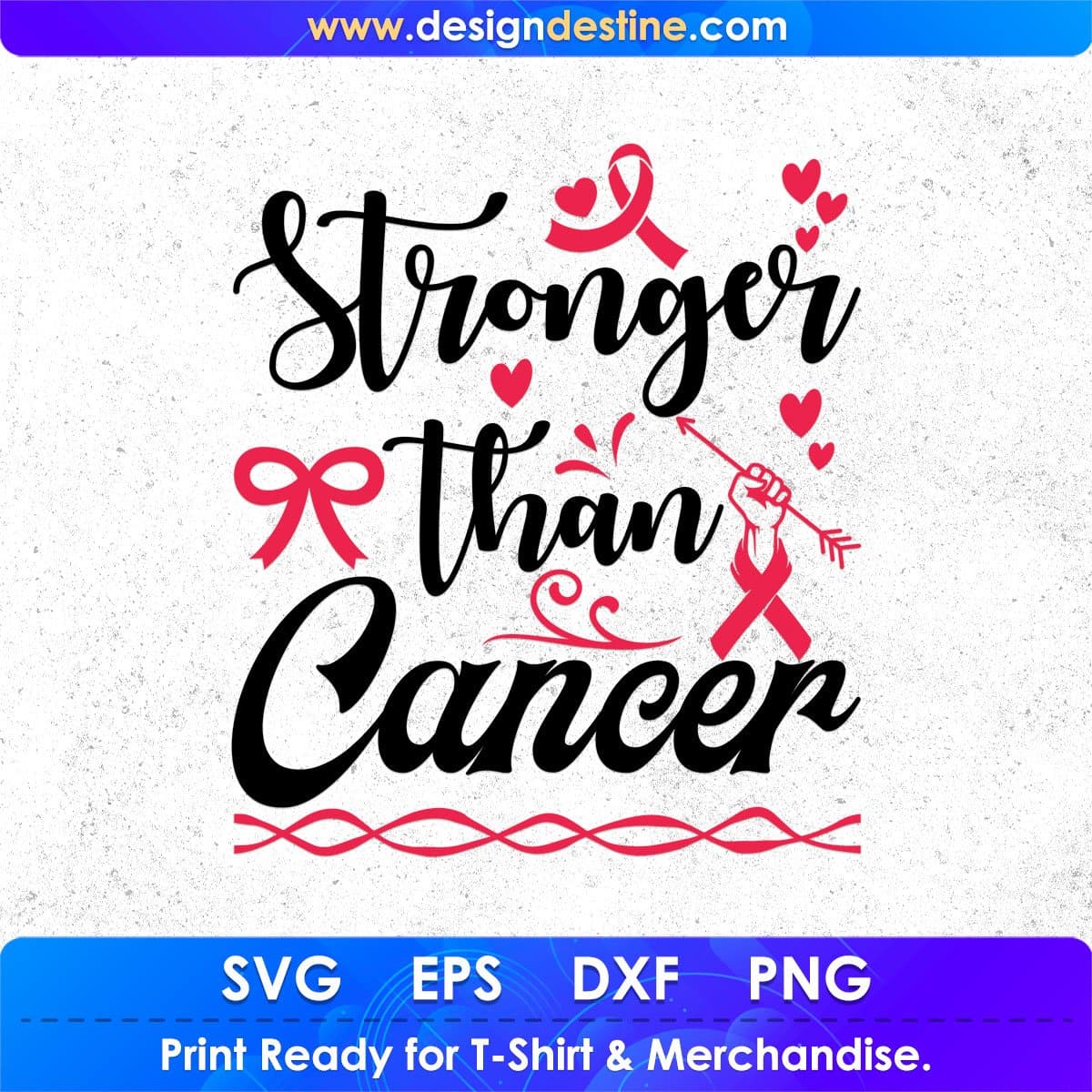 Stronger Than Cancer Awareness T shirt Design In Svg Png Cutting Printable Files