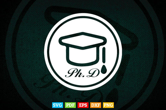 Stylish "ph.D" for Doctors Professors Svg Png Files.