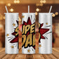 Super Dad Glitter Leopard Star Fathers Day T shirt Tumbler Design Png Sublimation Files