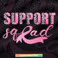 Support Squad Leopard Pink Warrior Breast Cancer Awareness Png Sublimation Files.