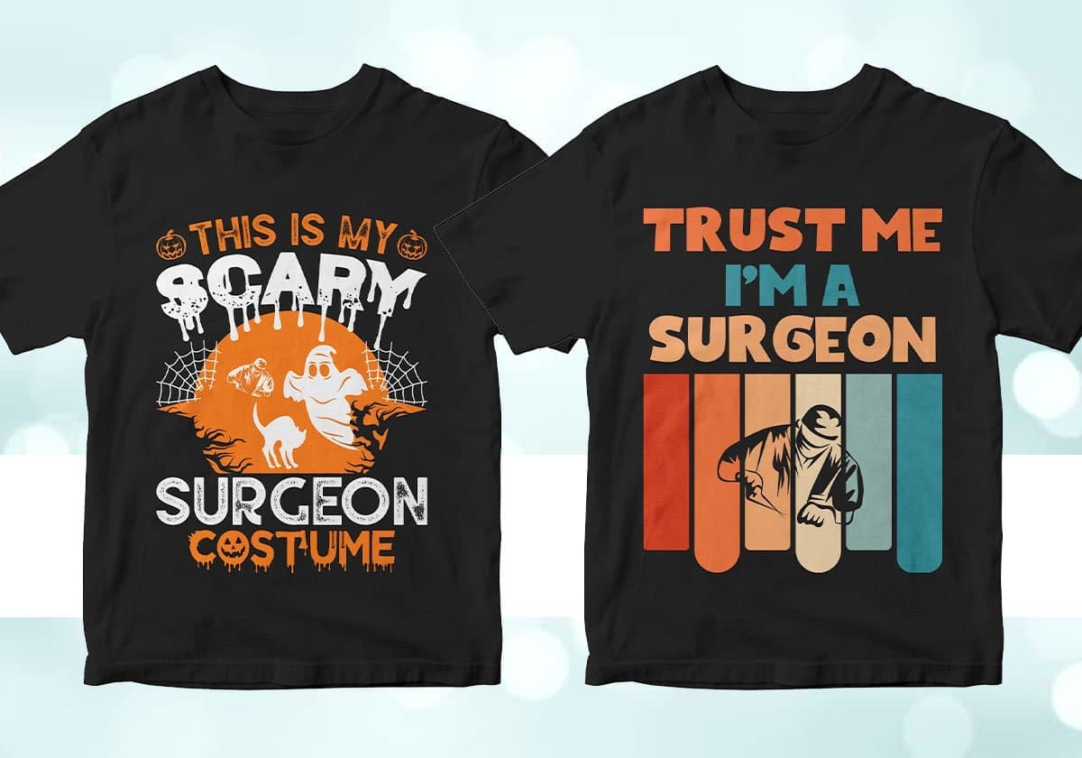 Surgeon 25 Editable T-shirt Designs Bundle