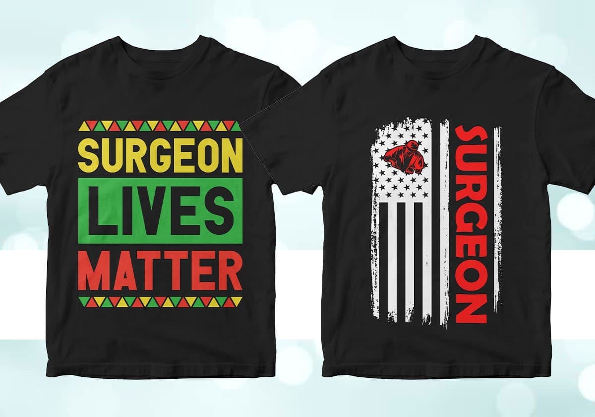 Surgeon 25 Editable T-shirt Designs Bundle