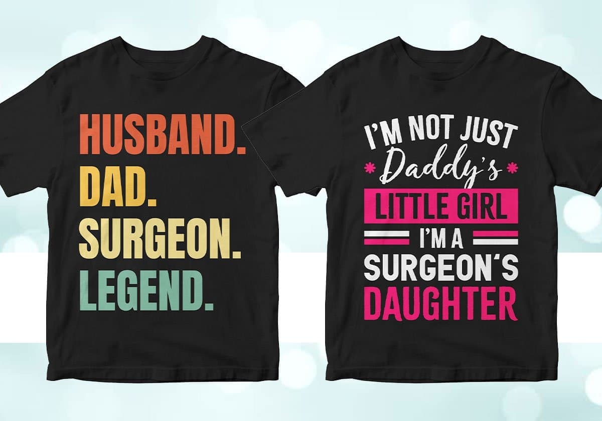 Surgeon 25 Editable T-shirt Designs Bundle