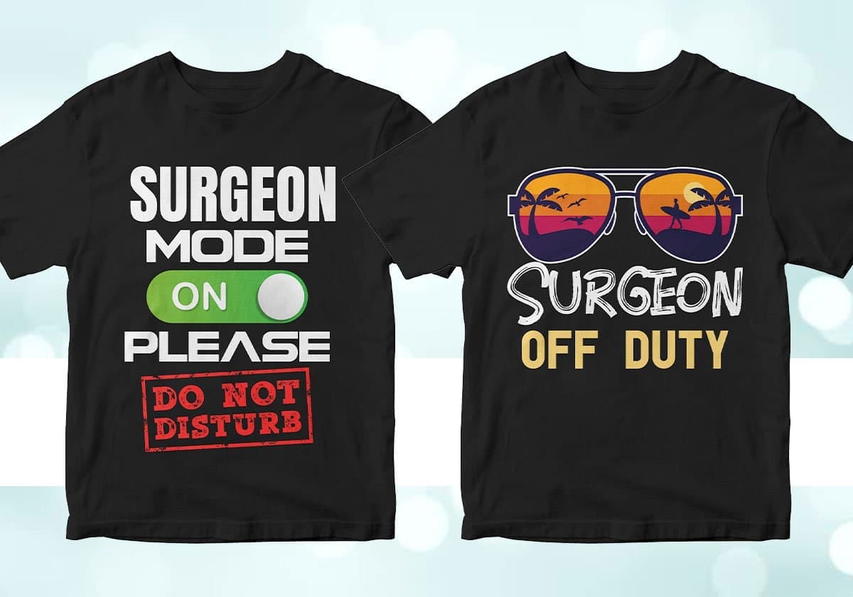 Surgeon 25 Editable T-shirt Designs Bundle